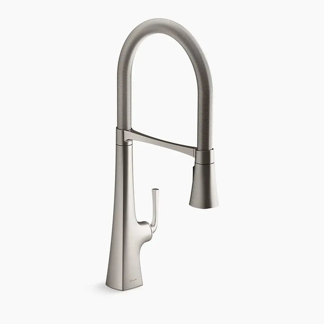 Kohler Graze Semi-professional kitchen sink faucet with three-function sprayhead K-22060-VS - Plumbing Market