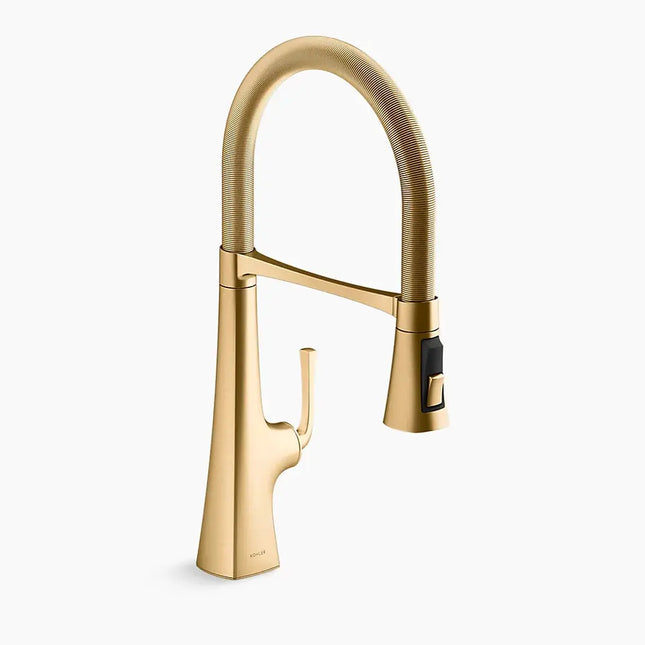 Kohler Graze Semi-professional kitchen sink faucet with three-function sprayhead K-22061-2MB - Plumbing Market