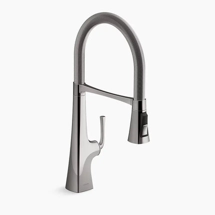Kohler Graze Semi-professional kitchen sink faucet with three-function sprayhead K-22061-TT - Plumbing Market