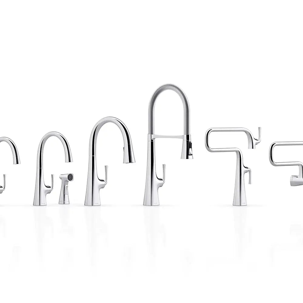 Kohler Graze Single-handle kitchen sink faucet with two-function side sprayer K-22064-CP - Plumbing Market