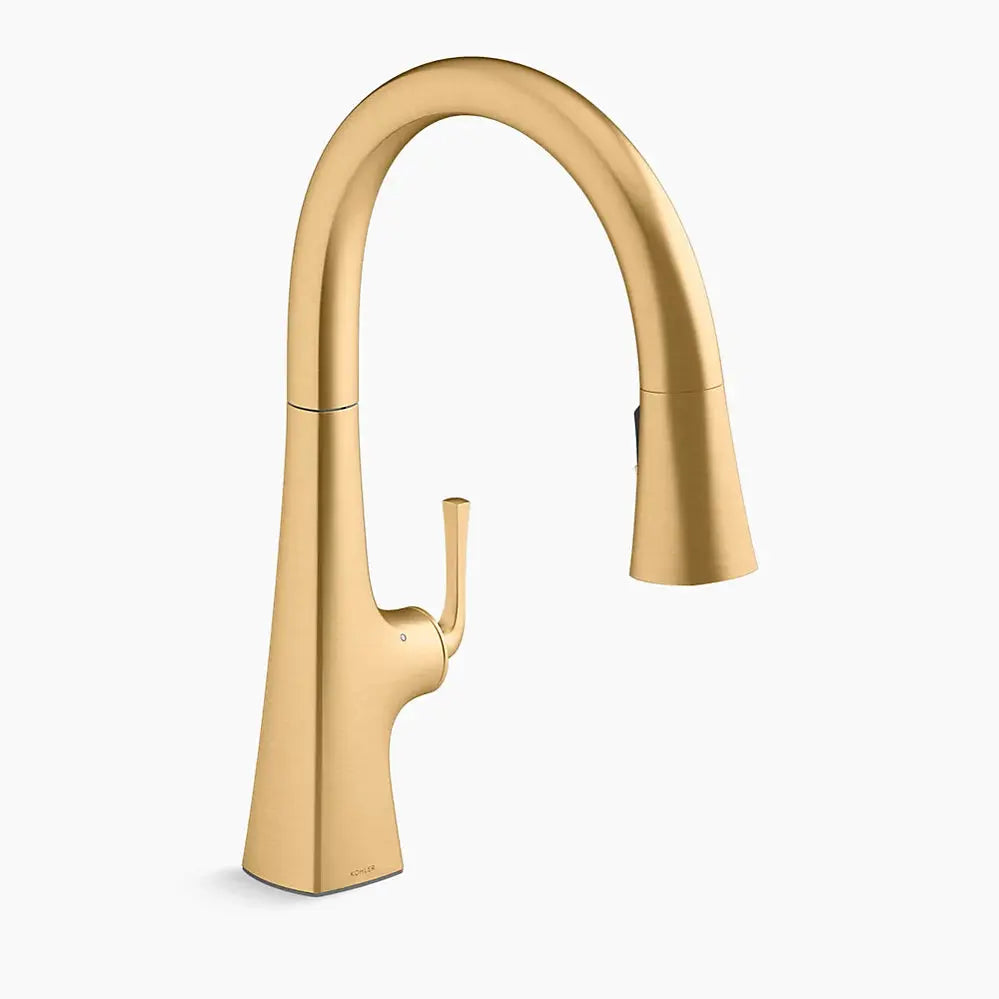 Kohler Graze Touchless pull-down kitchen sink faucet with three-function sprayhead K-22068-2MB - Plumbing Market