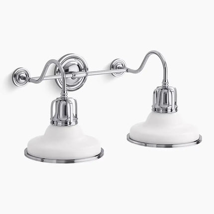 Kohler Hauksbee 2 Light Double Bell Sconce 32286-SC02-WCL - Plumbing Market