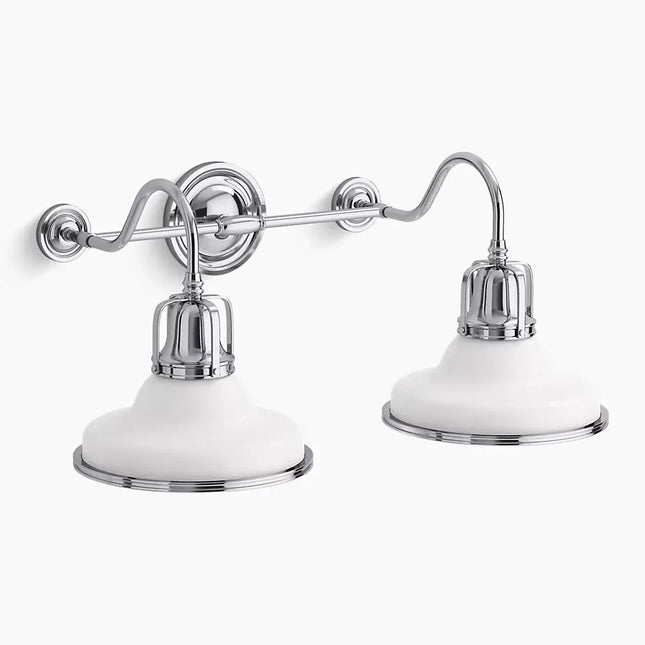 Kohler Hauksbee 2 Light Double Bell Sconce 32286-SC02-WCL - Plumbing Market