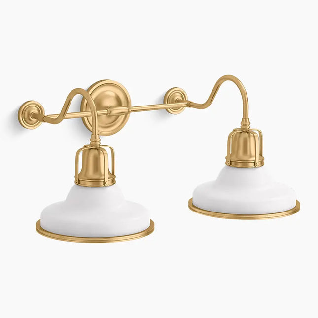 Kohler Hauksbee 2 Light Double Bell Sconce 32286-SC02-WGL - Plumbing Market