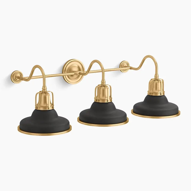 Kohler Hauksbee 3 Light Double Bell Sconce 32287-SC03-BML - Plumbing Market