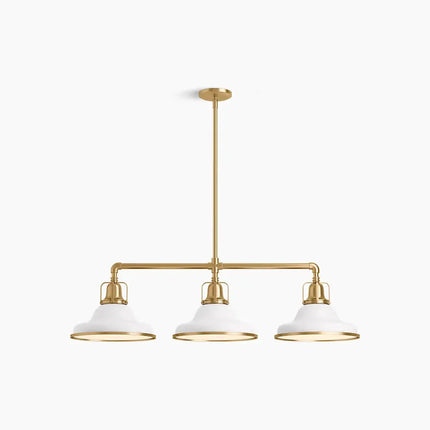 Kohler Hauksbee 3 Light Linear Chandelier 32292-CH03-WGL - Plumbing Market
