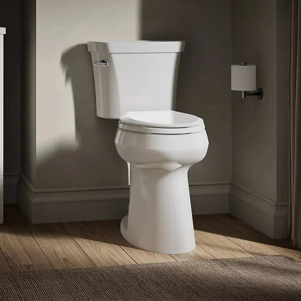 Kohler Highline Extra Tall two-piece elongated toilet White 25224-0 - Plumbing Market
