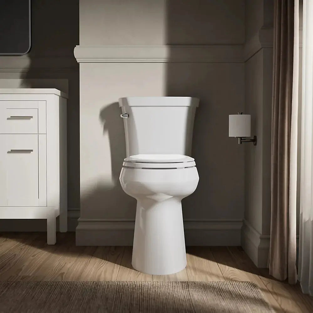 Kohler Highline Extra Tall two-piece elongated toilet White 25224-0 - Plumbing Market
