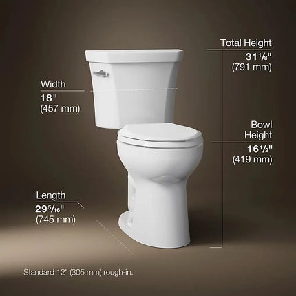 Kohler Highline Two Piece Toilet with 360 Flush 43999-0 - Plumbing Market