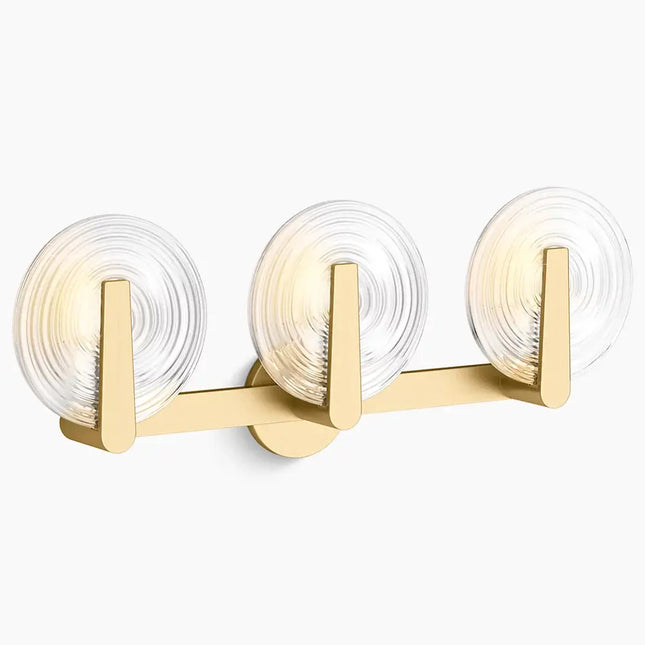 Kohler Hint 3 Light Sconce, Swirl Glass 38398-SC03S-2GL - Plumbing Market