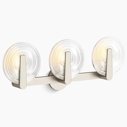 Kohler Hint 3 Light Sconce, Swirl Glass 38398-SC03S-BNL - Plumbing Market