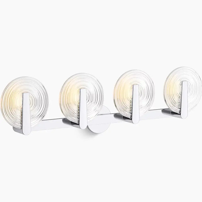Kohler Hint 4 Light Sconce, Swirl Glass 38399-SC04S-CPL - Plumbing Market