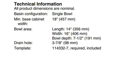 Kohler Iron/Tones 17 Inch Top-/Undermount Single Bowl Bar Sink - Plumbing Market