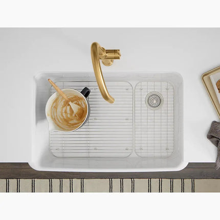 Kohler Ironridge 34" Undermount Single Bowl Farmhouse Kitchen Sink White - Plumbing Market