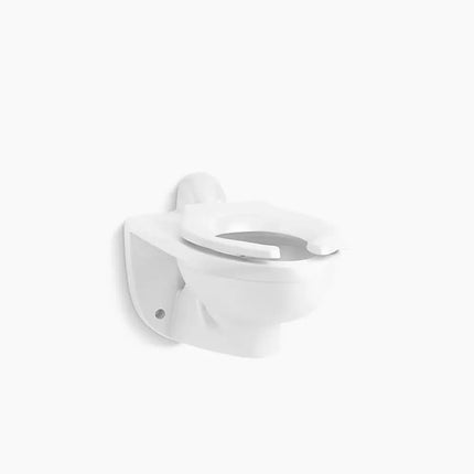 Kohler Kingston Ultra Wall-mount Rear Spud Flushometer Bowl in White - Plumbing Market