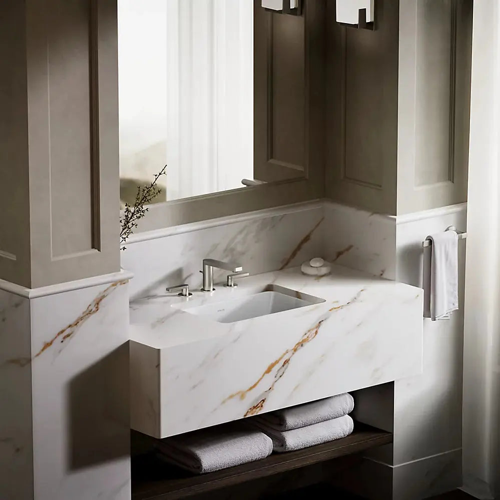 Kohler Ladena 21 Inch Rectangular Undermount Bathroom Sink 2214-0 - Plumbing Market