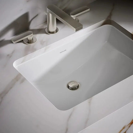 Kohler Ladena 21 Inch Rectangular Undermount Bathroom Sink 2214-0 - Plumbing Market