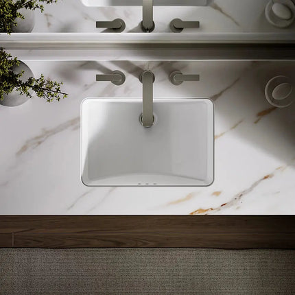 Kohler Ladena 21 Inch Rectangular Undermount Bathroom Sink 2214-0 - Plumbing Market