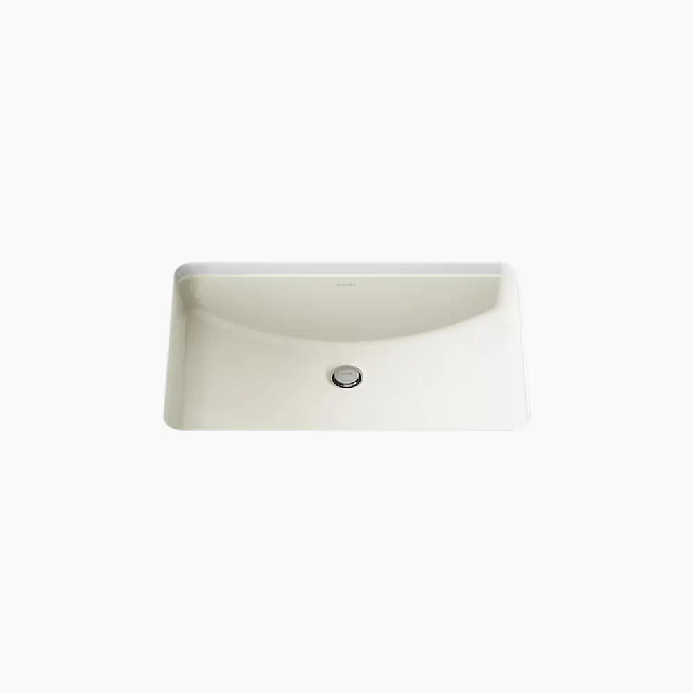 Kohler Ladena 23-1/4" rectangular undermount bathroom sink biscuit - Plumbing Market