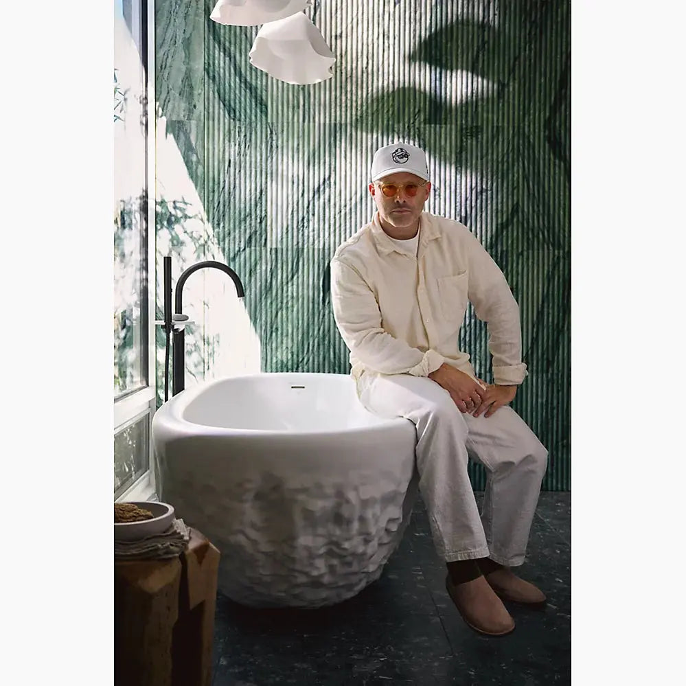 Kohler Landshapes by Daniel Arsham 69-1/2" x 34-1/2" freestanding bath White - Plumbing Market