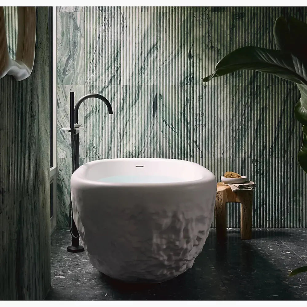 Kohler Landshapes by Daniel Arsham 69-1/2" x 34-1/2" freestanding bath White - Plumbing Market