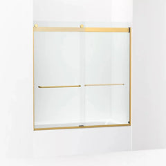 Kohler Levity Sliding bath door, 62" H x 56-5/8 - 59-5/8" W, with 1/4" thick Crystal Clear glass 706004-L-2MB - Plumbing Market