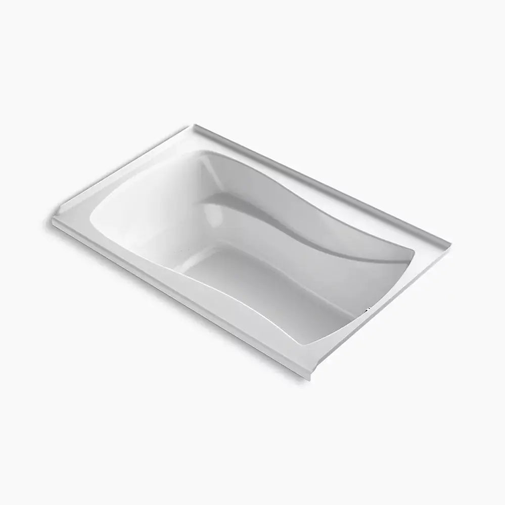 Kohler Mariposa 60" x 36" alcove Heated BubbleMassage air bath with Bask heated surface, right drain K-1239-GHRW-0 - Plumbing Market