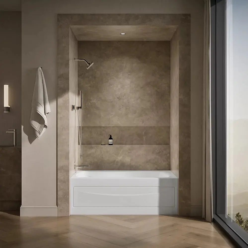 Kohler Mariposa 60" x 36" alcove bath, left drain K-1242-LA-0 - Plumbing Market