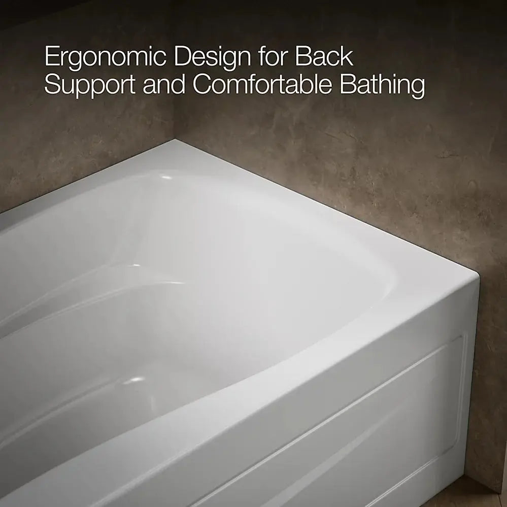 Kohler Mariposa 60" x 36" alcove bath, left drain K-1242-LA-0 - Plumbing Market