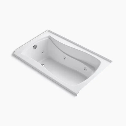 Kohler Mariposa 60" x 36" alcove heated whirlpool, left drain and heater K-1239-LH-0 - Plumbing Market