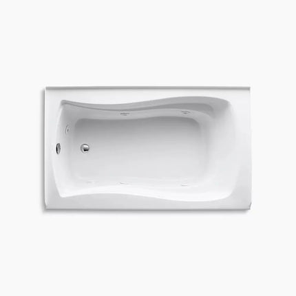 Kohler Mariposa 60" x 36" alcove heated whirlpool, left drain and heater K-1239-LH-0 - Plumbing Market