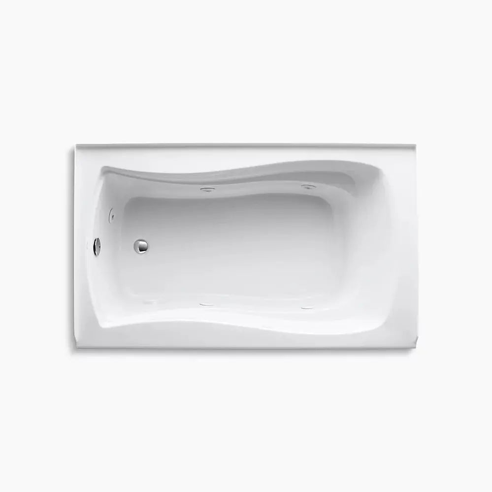 Kohler Mariposa 60" x 36" alcove whirlpool, left drain K-1239-L-0 - Plumbing Market