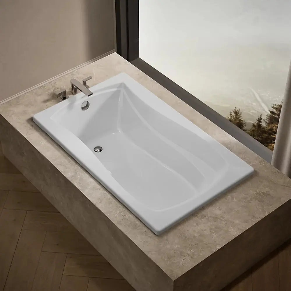 Kohler Mariposa 60" x 36" drop-in Heated BubbleMassage air bath White - Plumbing Market