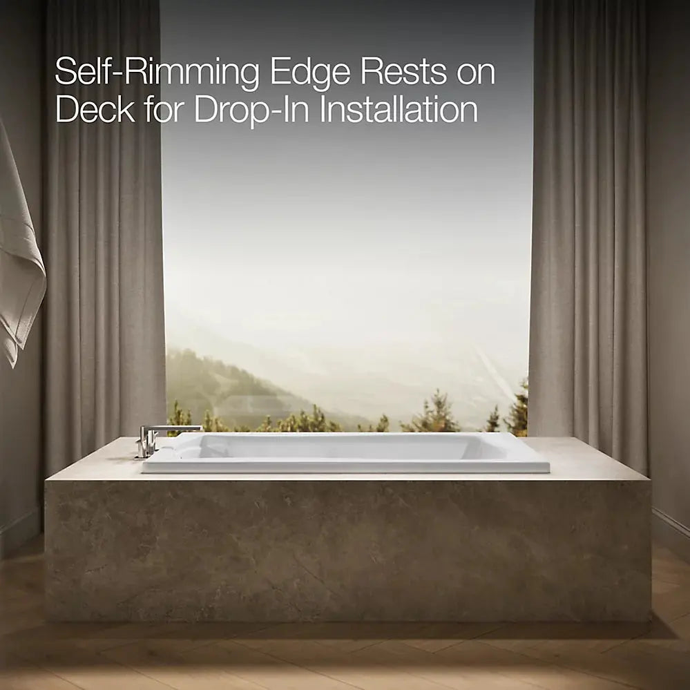 Kohler Mariposa 60" x 36" drop-in Heated BubbleMassage air bath White - Plumbing Market