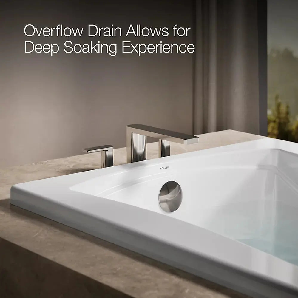 Kohler Mariposa 60" x 36" drop-in Heated BubbleMassage air bath White - Plumbing Market