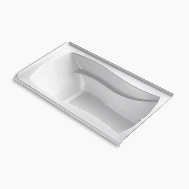 Kohler Mariposa 66" x 36" alcove Heated BubbleMassage air bath with Bask heated surface and right-hand drain K-1224-GHRW-0 - Plumbing Market