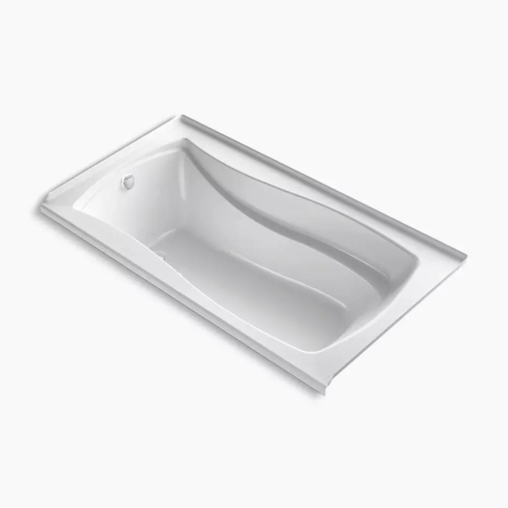 Kohler Mariposa 66" x 36" alcove Heated BubbleMassage air bath with Bask heated surface, left drain K-1224-GHLW-0 - Plumbing Market