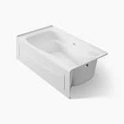 Kohler Mariposa 66" x 36" alcove Heated BubbleMassage air bath with Bask heated surface, right drain White - Plumbing Market
