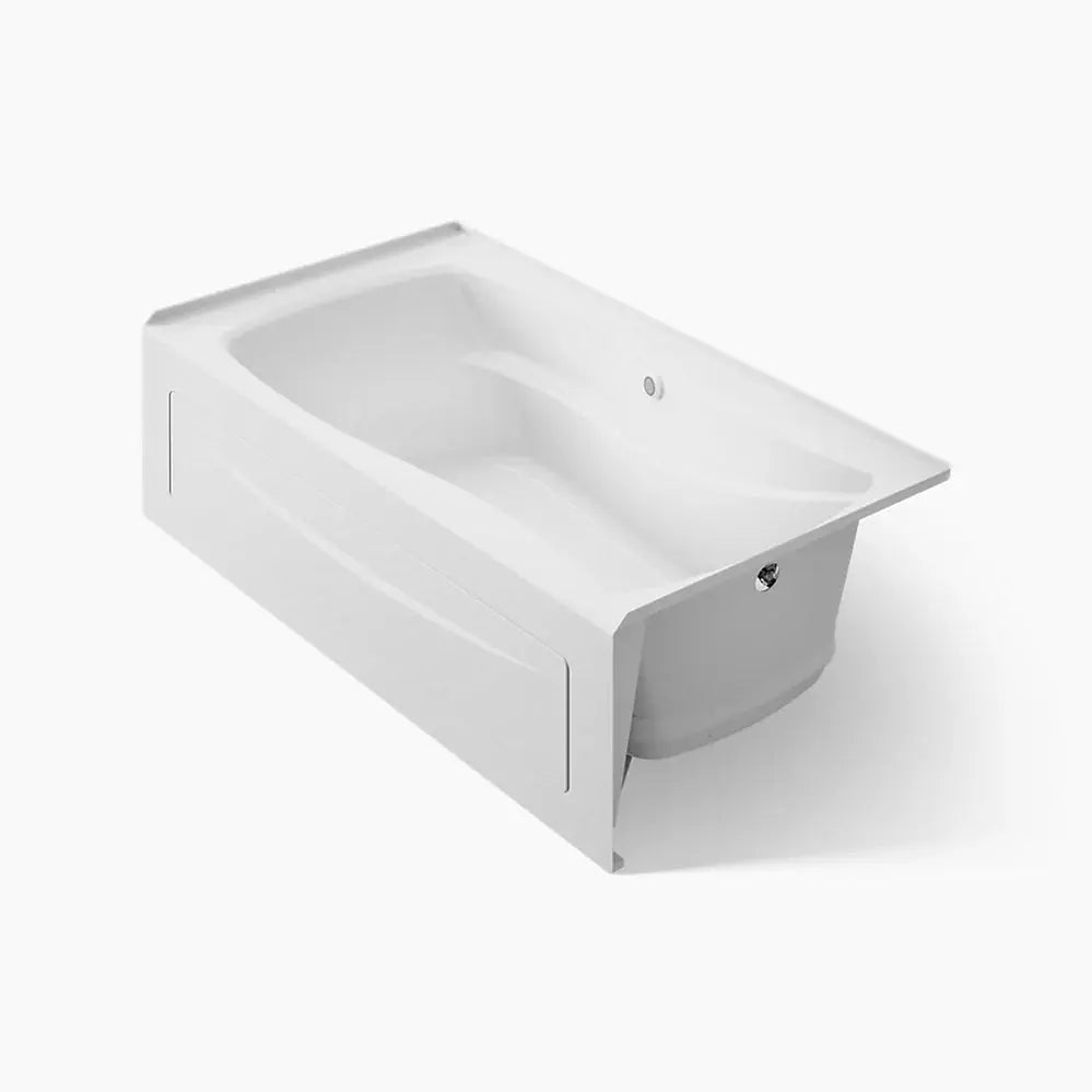 Kohler Mariposa 66" x 36" alcove Heated BubbleMassage air bath with Bask heated surface, right drain White - Plumbing Market