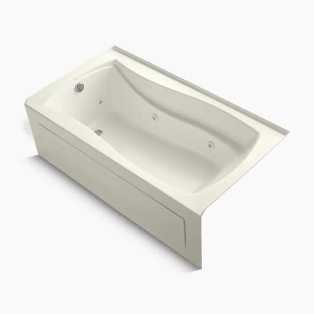 Kohler Mariposa 66" x 36" alcove whirlpool bath with Bask heated surface, left drain K-1224-LAW-96 - Plumbing Market