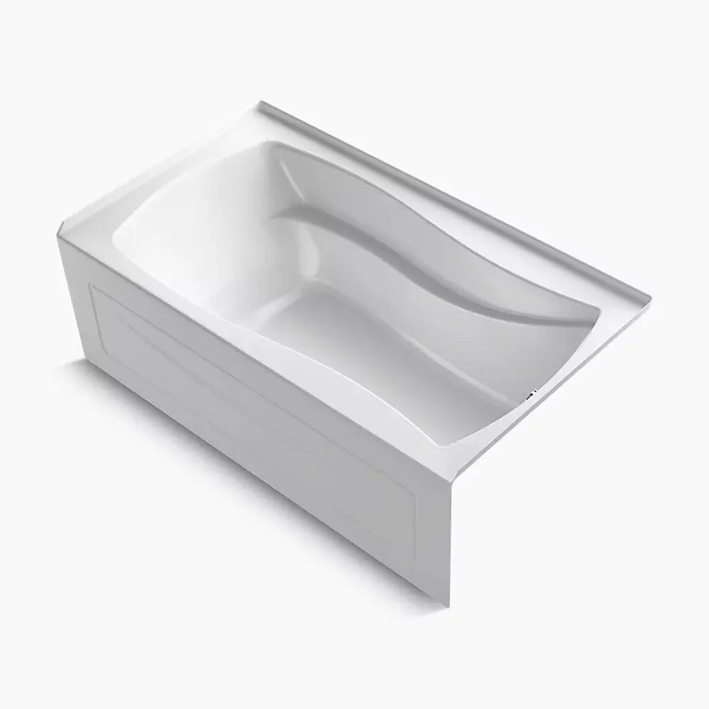 Kohler Mariposa 72" x 36" alcove Heated BubbleMassage air bath with Bask heated surface, right drain K-1257-GHRAW-0 - Plumbing Market
