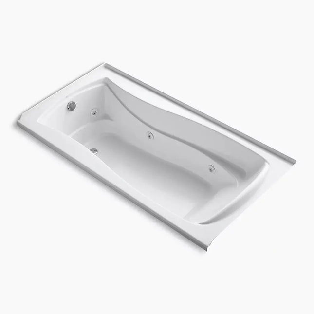 Kohler Mariposa 72" x 36" alcove whirlpool bath with Bask heated surface, left drain K-1257-LW-0 - Plumbing Market