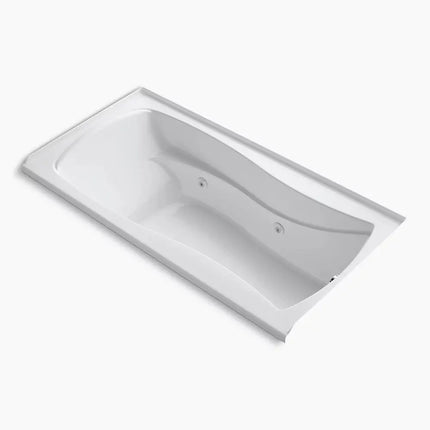 Kohler Mariposa 72" x 36" alcove whirlpool bath with Bask heated surface, right drain K-1257-RW-0 - Plumbing Market