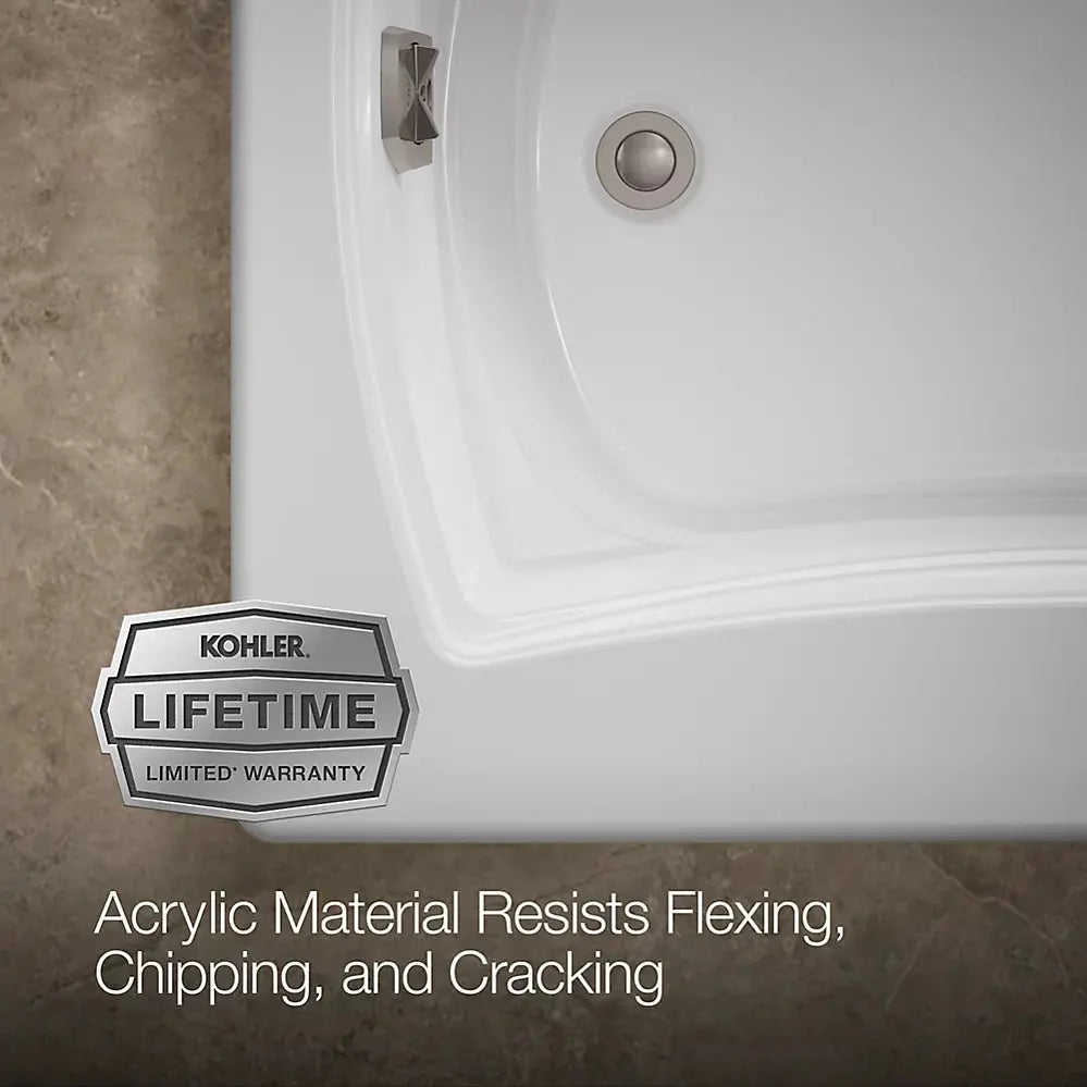 Kohler Mariposa 72" x 36" drop-in bath K-1259-0 - Plumbing Market