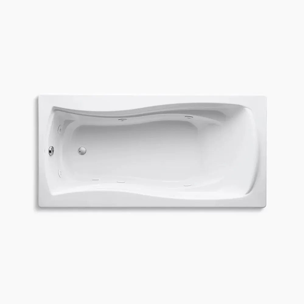 Kohler Mariposa 72" x 36" drop-in whirlpool bath with end drain, custom pump location and heater K-1257-HB-0 - Plumbing Market