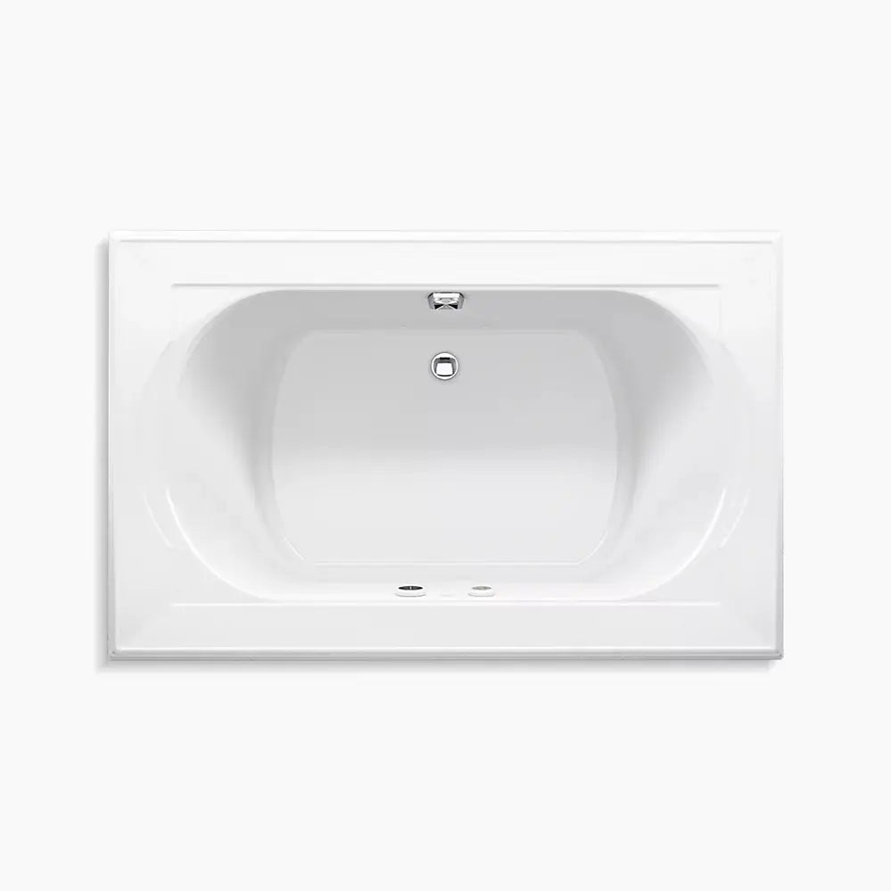 Kohler Memoirs 66" x 42" drop-in Heated BubbleMassage air bath with Bask heated surface K-1170-GHW-0 - Plumbing Market