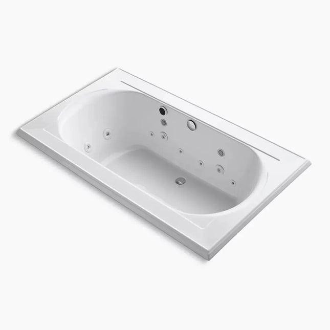 Kohler Memoirs 72" x 42" drop-in Effervescence whirlpool bath K-1418-AH-0 - Plumbing Market