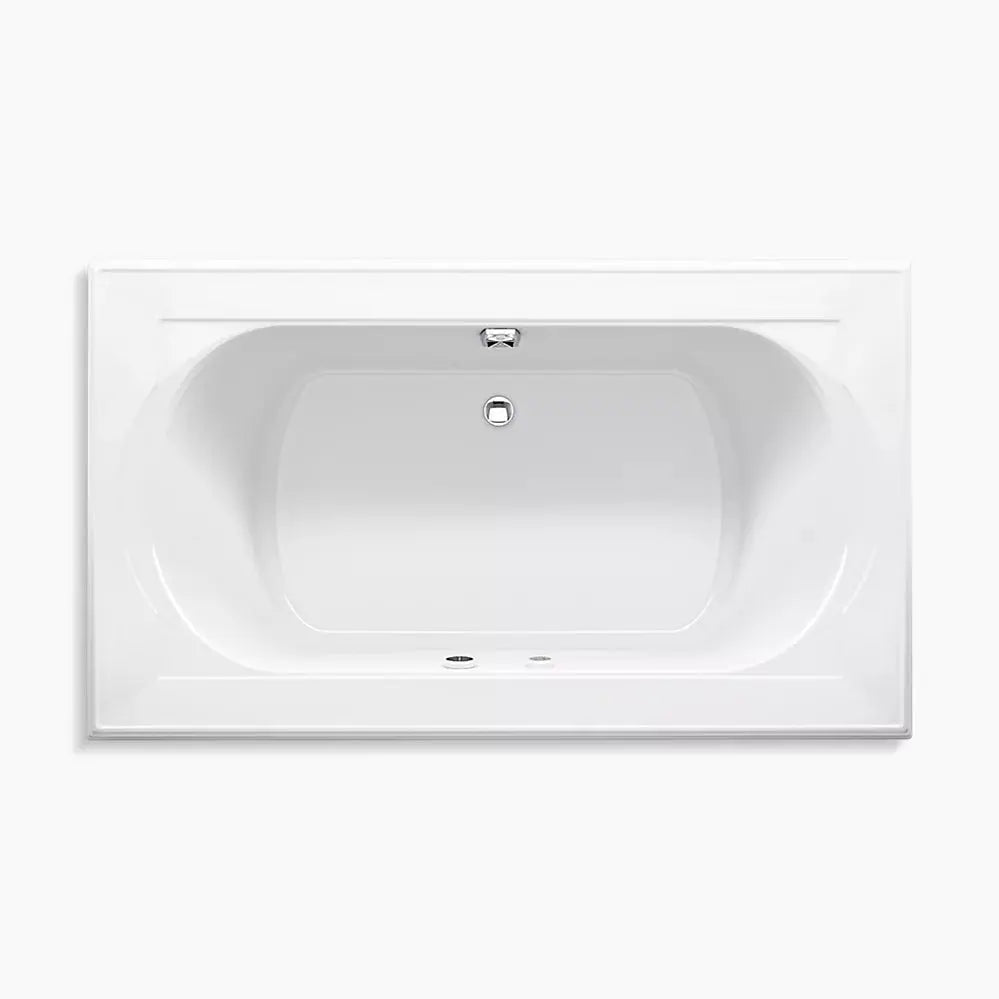 Kohler Memoirs 72" x 42" drop-in Heated BubbleMassage air bath with Bask heated surface K-1418-GHW-0 - Plumbing Market