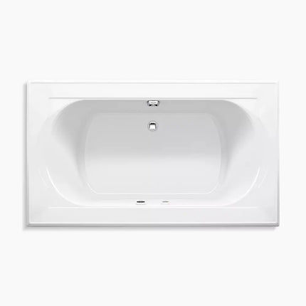 Kohler Memoirs 72" x 42" drop-in Heated BubbleMassage air bath with Bask heated surface K-1418-GHW-96 - Plumbing Market