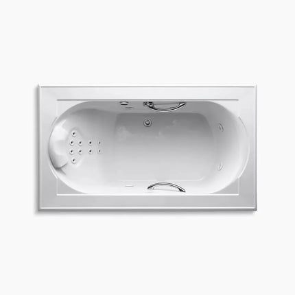 Kohler Memoirs 72" x 42" drop-in heated whirlpool bath K-1418-M-0 - Plumbing Market